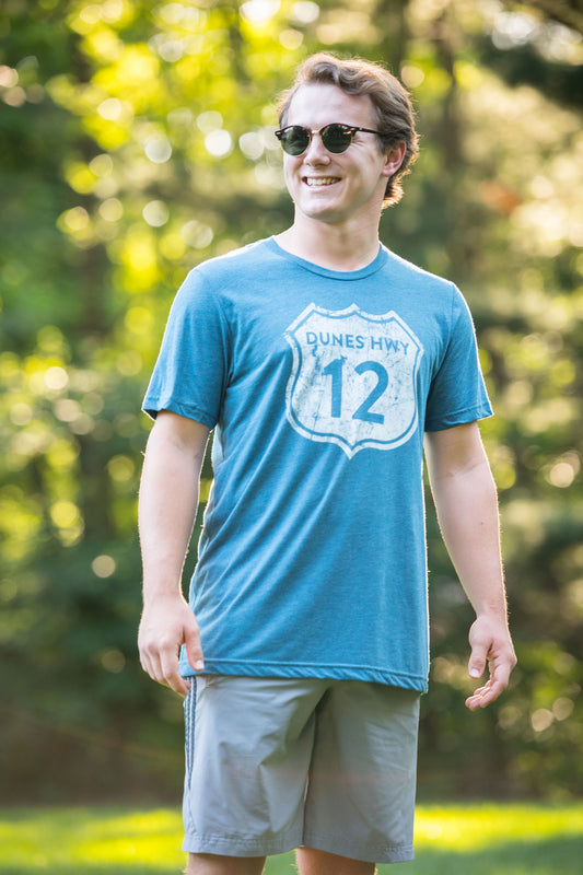 Dunes Hwy 12 Unisex Graphic T-Shirt – Vintage Road Sign Tee | Soft Cotton Crew Neck Retro Casual Shirt