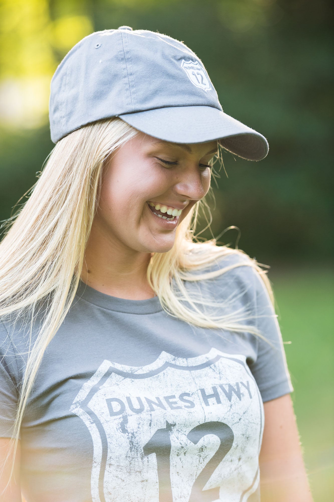 Dunes Hwy 12 Women's Graphic Tee – Distressed Vintage Logo Crew Neck T-Shirt | Soft Cotton Casual Summer Shirt
