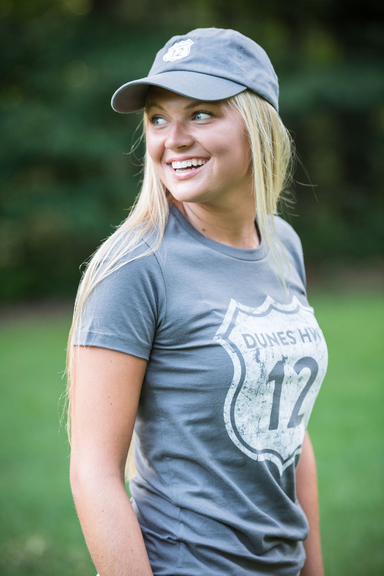 Dunes Hwy 12 Women's Graphic Tee – Distressed Vintage Logo Crew Neck T-Shirt | Soft Cotton Casual Summer Shirt